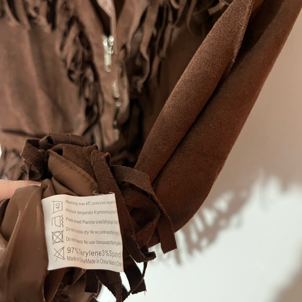 COOFANDY Men's Western Suede Cowboy Vest - Picture 7 of 7